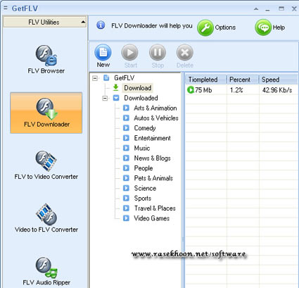 ذخیره سازی و نمایش فایل های FLV با GetFLV Pro 11.6558.866 ذخیره سازی و نمایش فایل های FLV با GetFLV Pro 11.6558.866