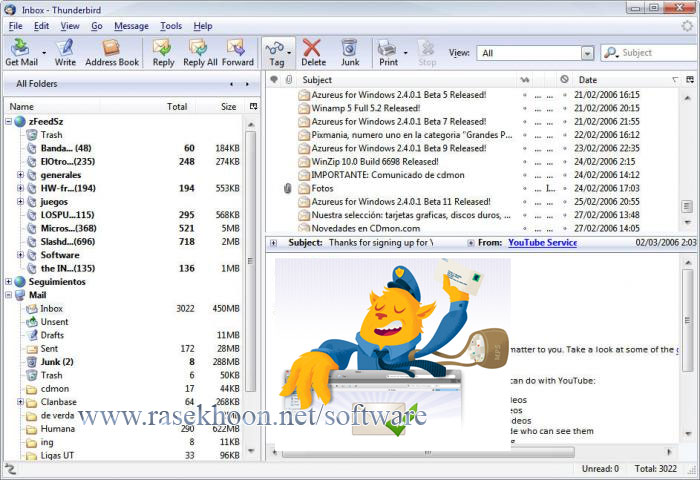نرم افزار مدیریت ارسال و دریافت ایمیل Mozilla Thunderbird 60.4.0 + Portable نرم افزار مدیریت ارسال و دریافت ایمیل Mozilla Thunderbird 60.4.0 + Portable
