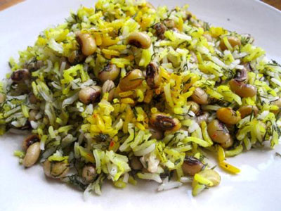 Black-Eyed Peas and Dill Rice from Shiraz
