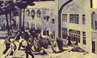 Invasion of bloodthirsty mercenaries of Pahlavi regime to FEYZIYEH School in Qom city in the year 1963