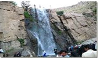  Beautiful waterfall of Ganjnameh in Hamedan