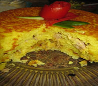 Chicken and Eggplants Tahchin